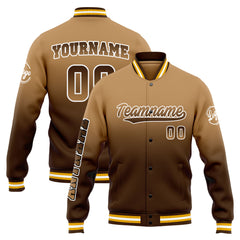 Custom Varsity Jacket Letterman Jacket For Men, Women And Youth Brown