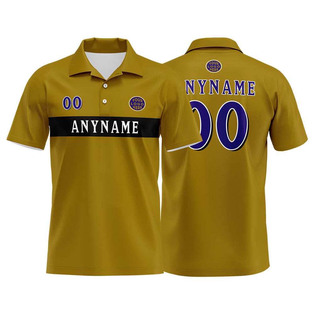 Custom Football Polo Shirts for Men, Women, and Kids Add Your Unique Logo&Text&Number Baltimore
