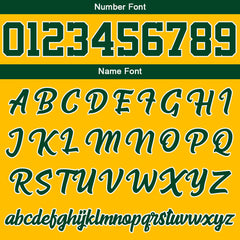 Custom Varsity Jacket Letterman Jacket For Men, Women And Youth Green Yellow