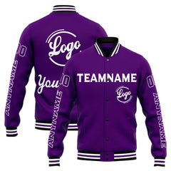 Custom Varsity Jacket Letterman Jacket For Men, Women And Youth Purple