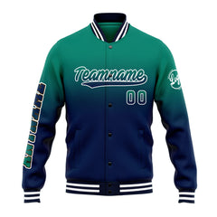 Custom Varsity Jacket Letterman Jacket For Men, Women And Youth Green&Navy