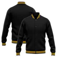 Custom Varsity Jacket Letterman Jacket For Men, Women And Youth Yellow Black