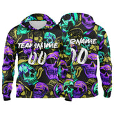 Custom Sweatshirt Hoodie For Man Woman Girl Boy Print Your Logo Name Number Yellow&Purple