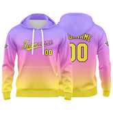 Custom Sweatshirt Hoodie For Man Woman Girl Boy Print Your Logo Name Number Purple Pink Yellow