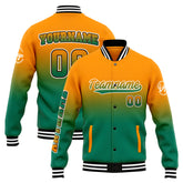 Custom Varsity Jacket Letterman Jacket For Men, Women And Youth Orang&Green
