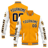 Custom Varsity Jacket Letterman Jacket For Men, Women And Youth Orange White