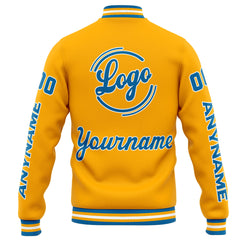 Custom Varsity Jacket Letterman Jacket For Men, Women And Youth Orange Blue