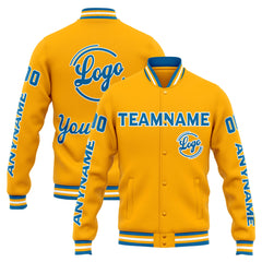 Custom Varsity Jacket Letterman Jacket For Men, Women And Youth Orange Blue