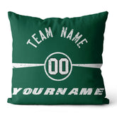 Custom Football Throw Pillow for Men Women Boy Gift Printed Your Personalized Name Number Green & White