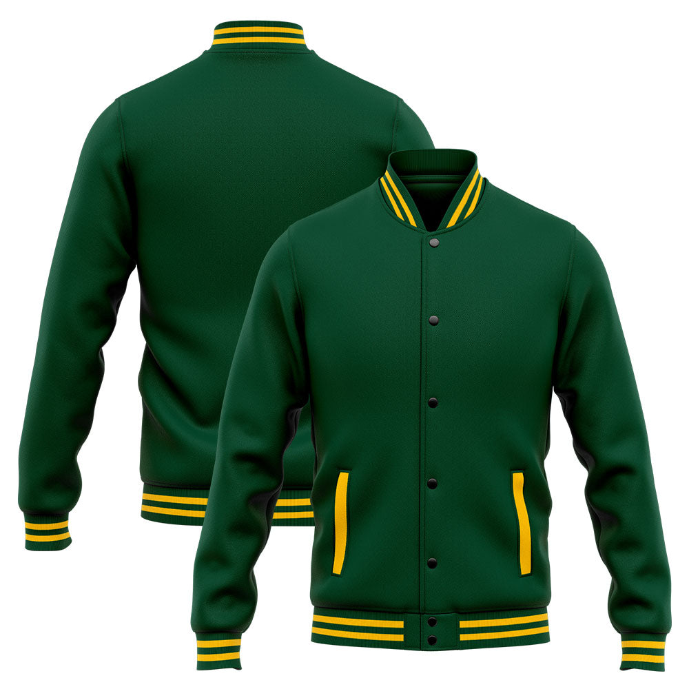 Custom Varsity Jacket Letterman Jacket For Men, Women And Youth Green