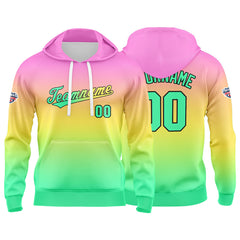 Custom Sweatshirt Hoodie For Man Woman Girl Boy Print Your Logo Name Number Pink  Yellow Green