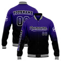 Custom Varsity Jacket Letterman Jacket For Men, Women And Youth Purple&Black