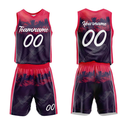Custom Sunset Coast Basketball Jersey for man women uniform Suit Kids Adults Personalized Jersey
