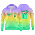 Custom Sweatshirt Hoodie For Man Woman Girl Boy Print Your Logo Name Number Reddish Yellowish Green