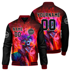 Custom Varsity Jacket Letterman Jacket For Men, Women And Youth Red Black