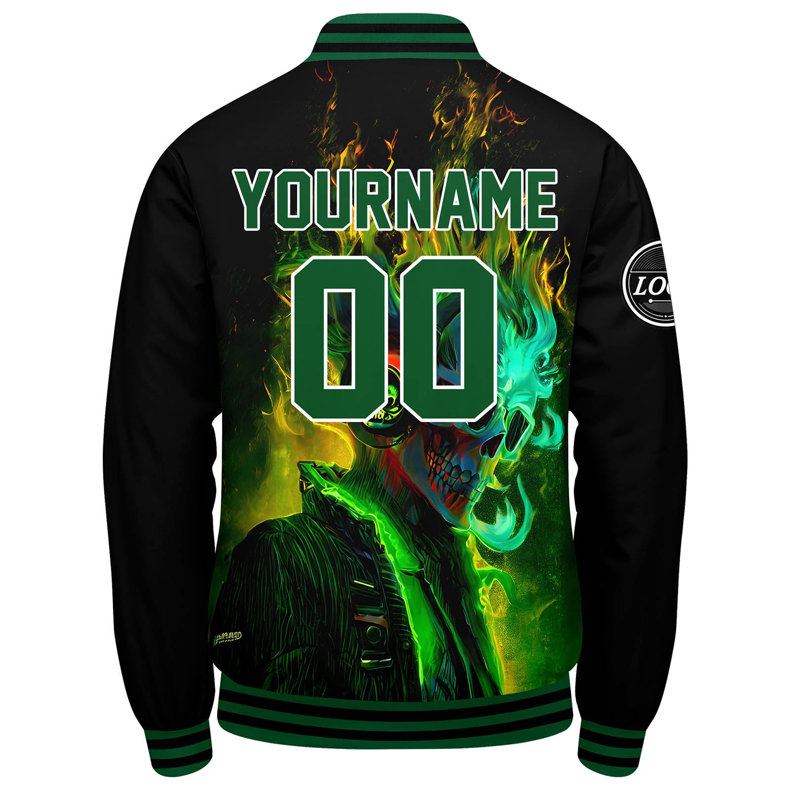 Custom Varsity Jacket Letterman Jacket For Men, Women And Youth Green Black