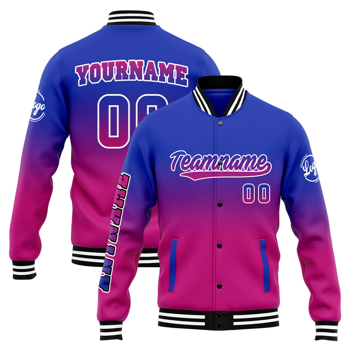 Custom Varsity Jacket Letterman Jacket For Men, Women And Youth Royal&Rose