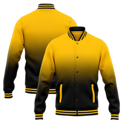 Custom Varsity Jacket Letterman Jacket For Men, Women And Youth Yellow Black