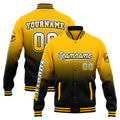 Custom Varsity Jacket Letterman Jacket For Men, Women And Youth Yellow Black