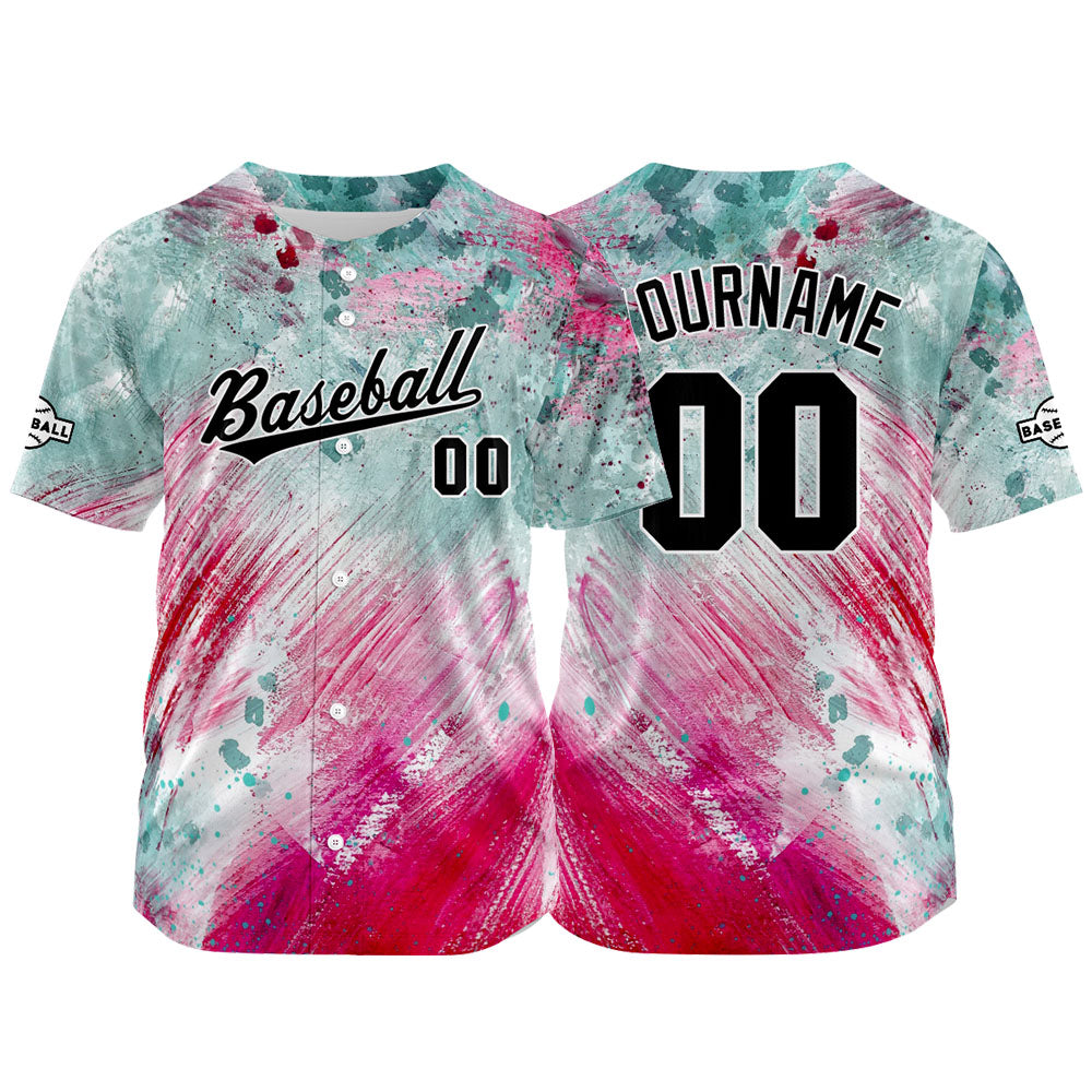 Custom Baseball Jersey Full Print Design Personalized Baseball for Men Women Boy Girl