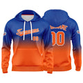 Custom Gradient Hoodie For Man Woman Girl Boy Print Your Logo Name Number Royal Orange