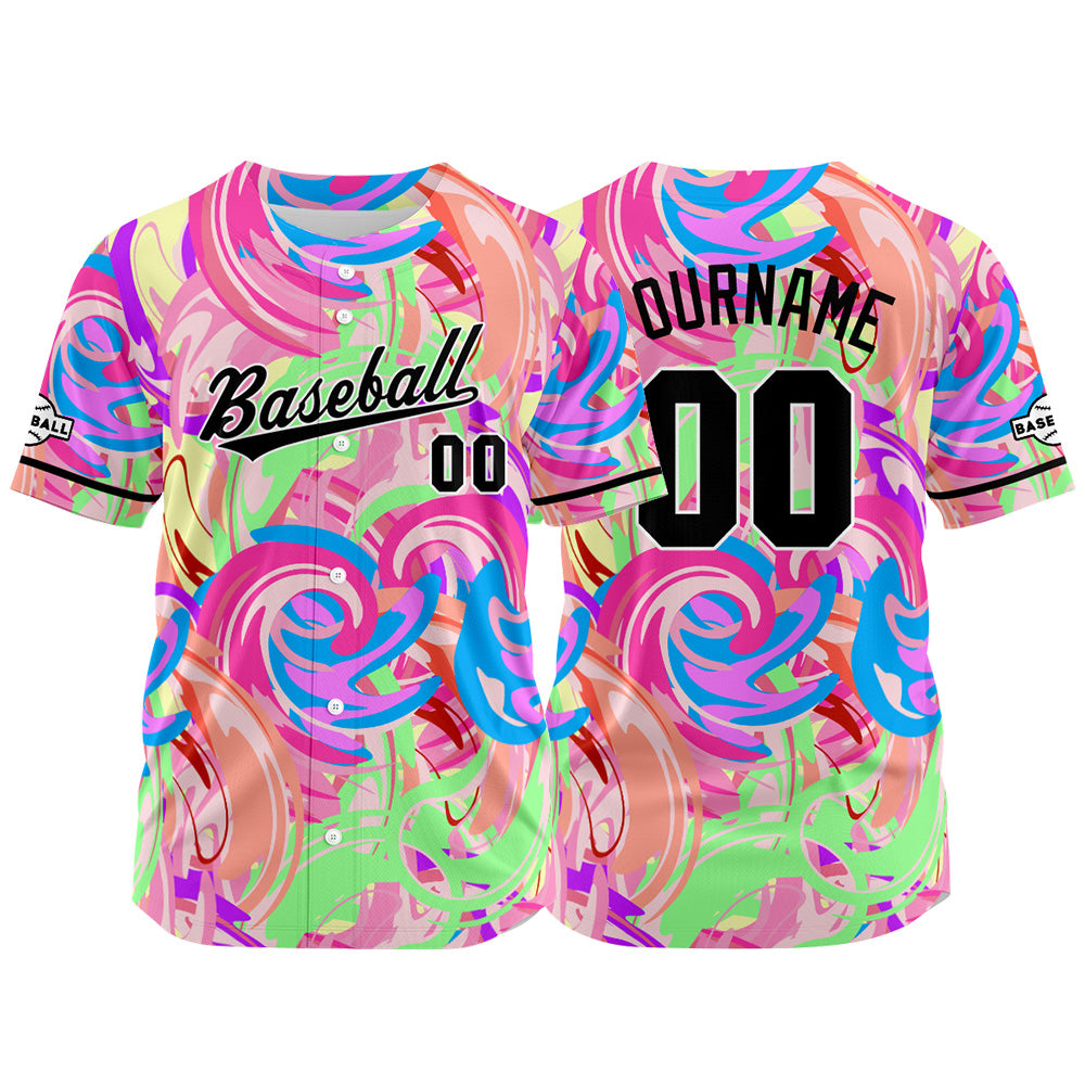 Custom Baseball Jersey Full Print Design Personalized Baseball for Men Women Boy Girl