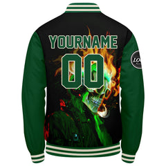 Custom Varsity Jacket Letterman Jacket For Men, Women And Youth Green Black