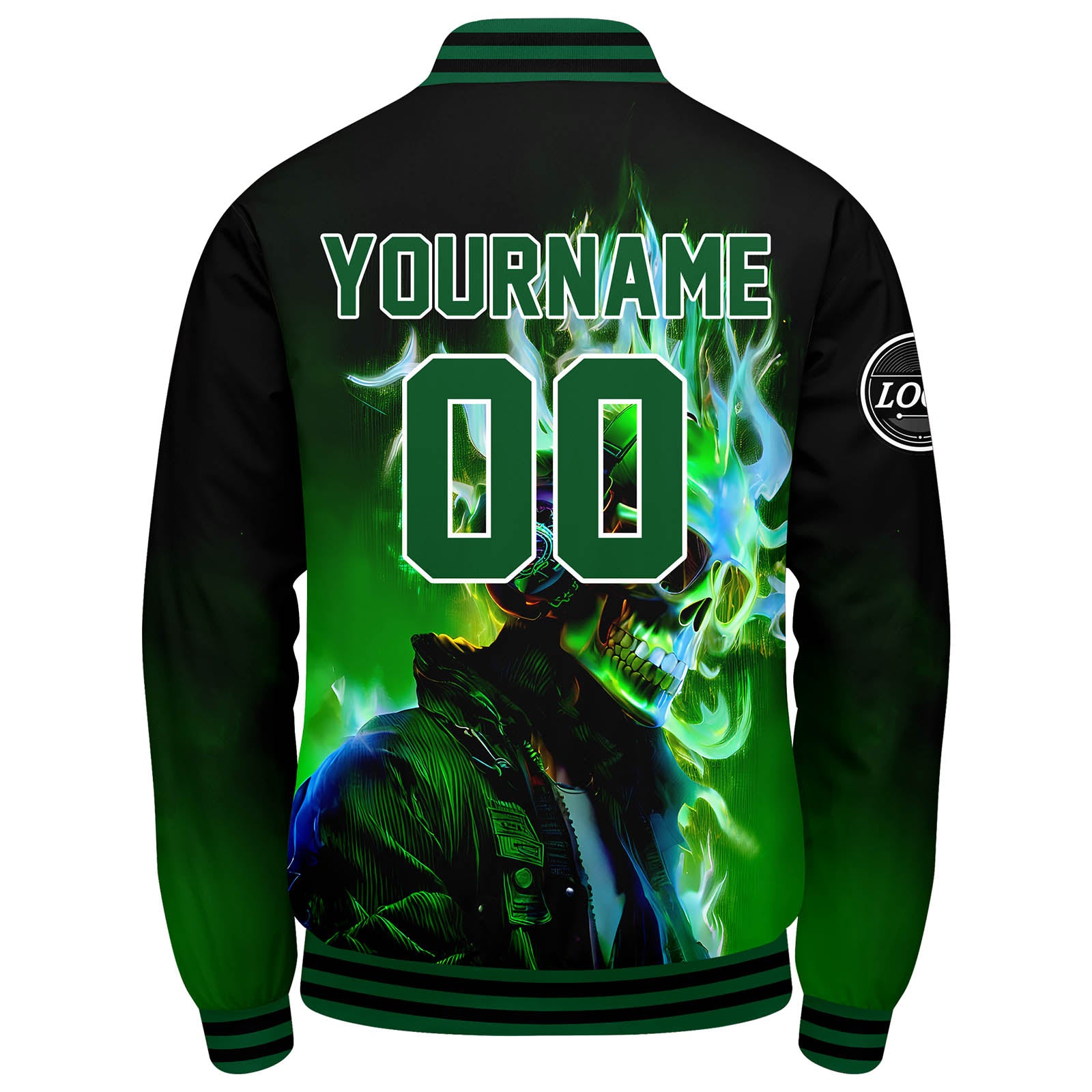 Custom Varsity Jacket Letterman Jacket For Men, Women And Youth Black Green