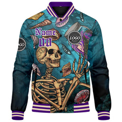 Custom Varsity Jacket Letterman Jacket For Men, Women And Youth Aqua