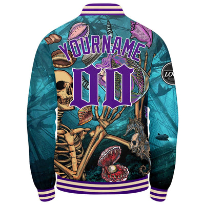 Custom Varsity Jacket Letterman Jacket For Men, Women And Youth Aqua