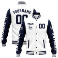 Custom Varsity Jacket Letterman Jacket For Men, Women And Youth Navy White