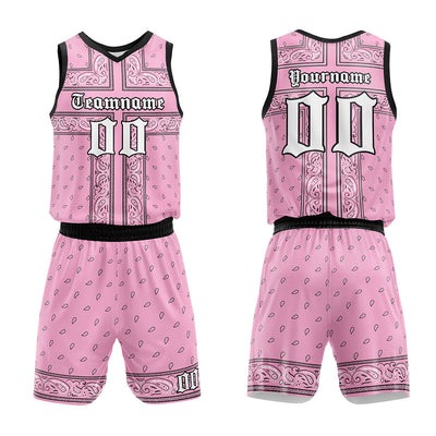 Custom Pink-Black Basketball Jersey for man women uniform Suit Kids Adults Personalized Jersey