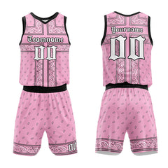 Custom Pink-Black Basketball Jersey for man women uniform Suit Kids Adults Personalized Jersey