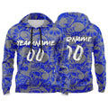 Custom Sweatshirt Hoodie For Man Woman Girl Boy Print Your Logo Name Number Royal&Grey
