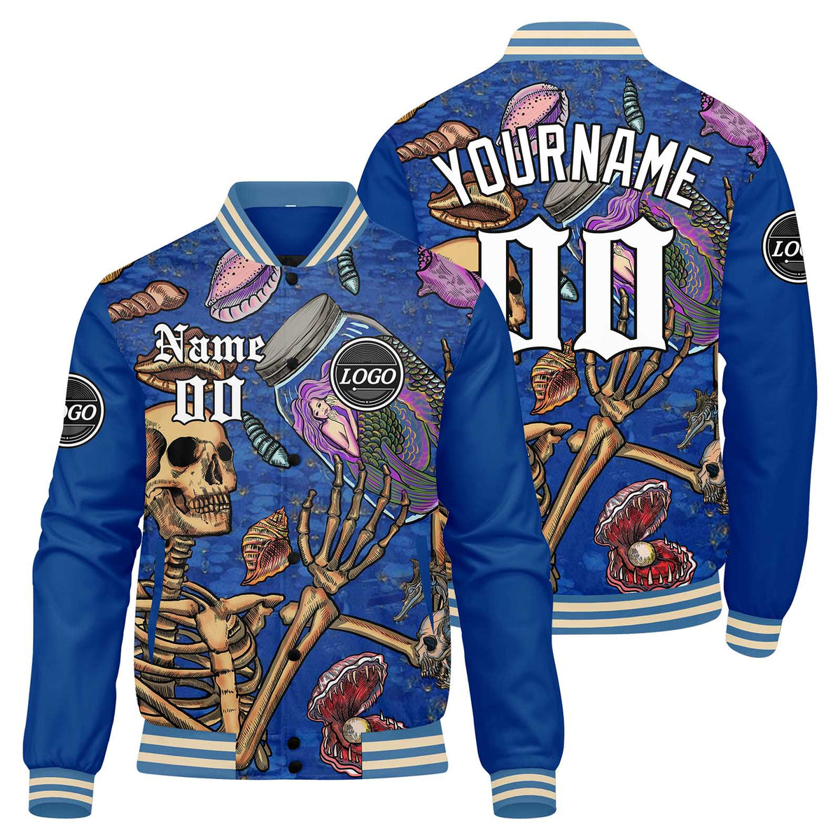 Custom Varsity Jacket Letterman Jacket For Men, Women And Youth Royal