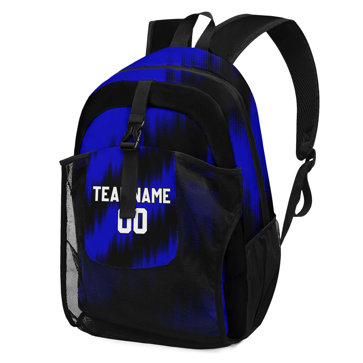 Customize Royal Black White Backpacks Featuring Personalized Names, Numbers and Logos