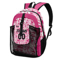 Customize Pink Black Sports Backpacks Featuring Personalized Names, Numbers and Logos