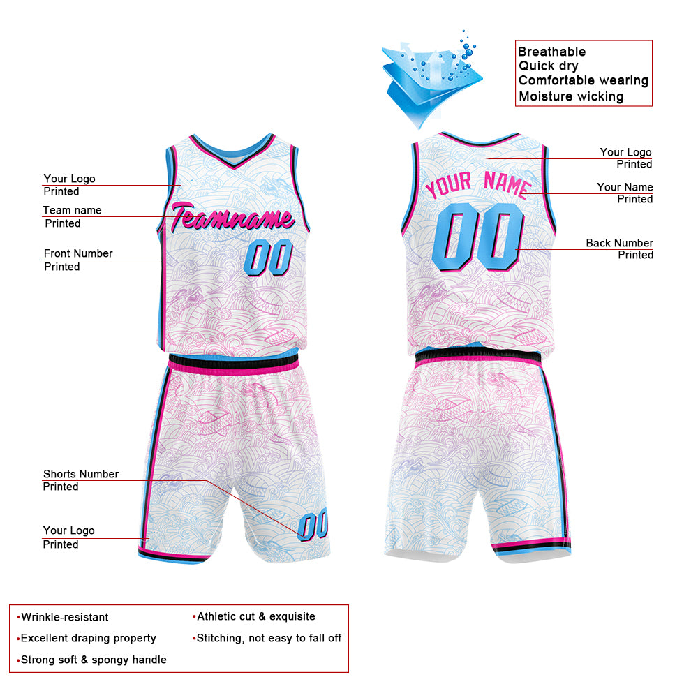 Custom White Basketball Jersey for man women uniform Suit Kids Adults Personalized Jersey