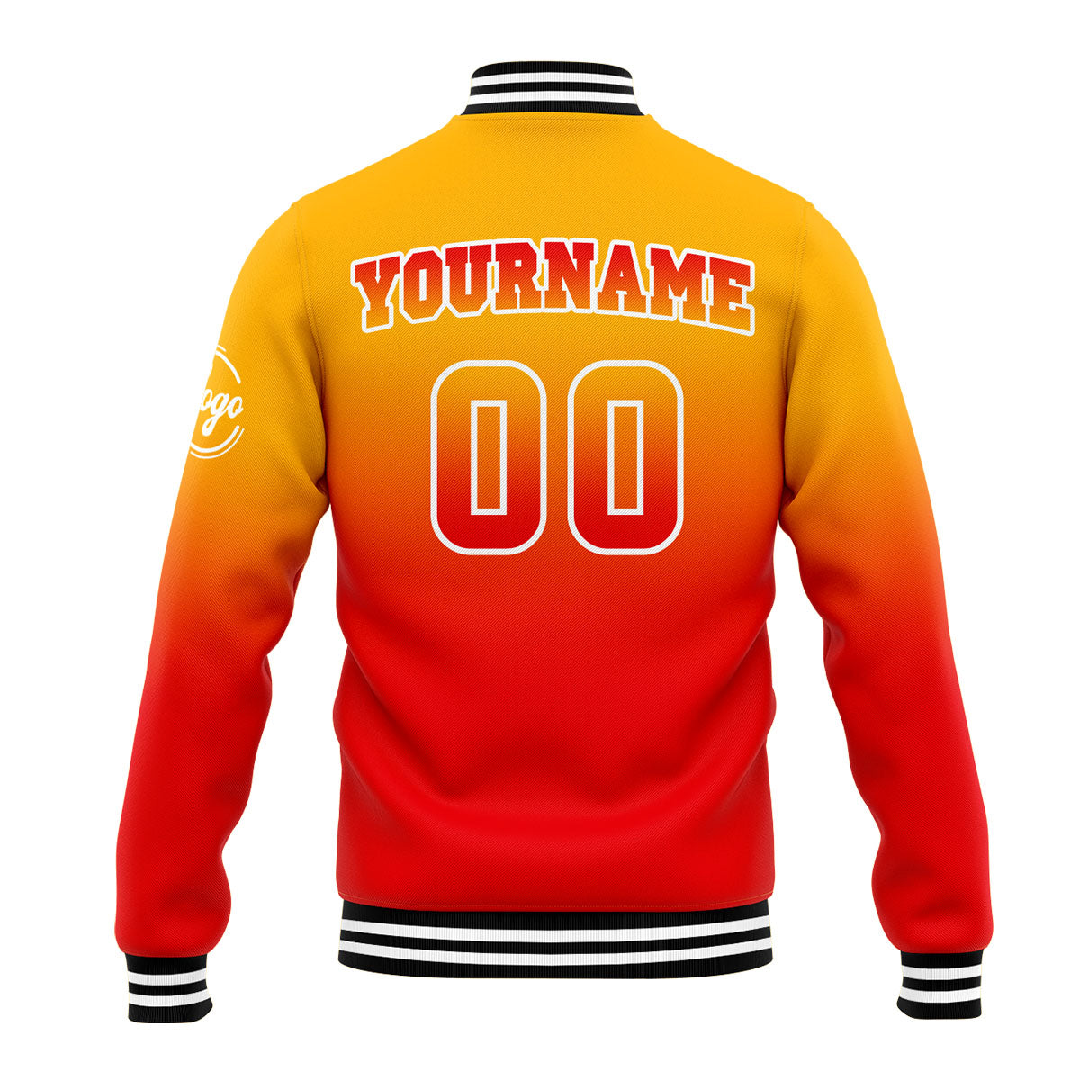 Custom Varsity Jacket Letterman Jacket For Men, Women And Youth Light Orange&Red