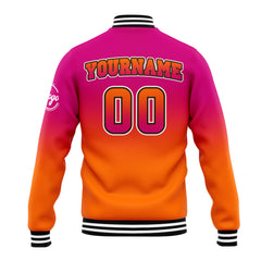 Custom Varsity Jacket Letterman Jacket For Men, Women And Youth Rose&Orange