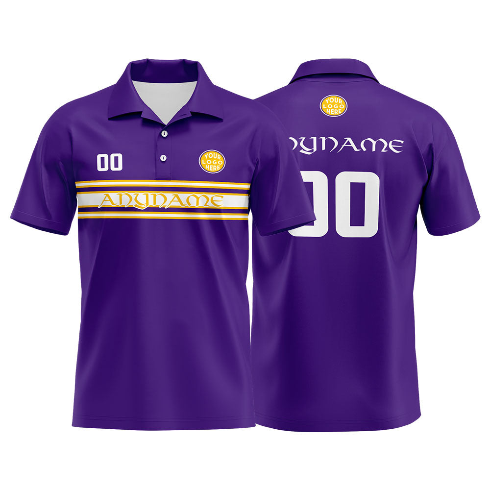 Custom Football Polo Shirts  for Men, Women, and Kids Add Your Unique Logo&Text&Number Minnesota