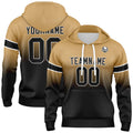 Custom Gradient Hoodie For Man Woman Girl Boy Print Your Logo Name Number Gold Black