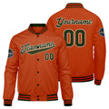 Custom Varsity Jacket Letterman Jacket For Men, Women And Youth Olive green Orange