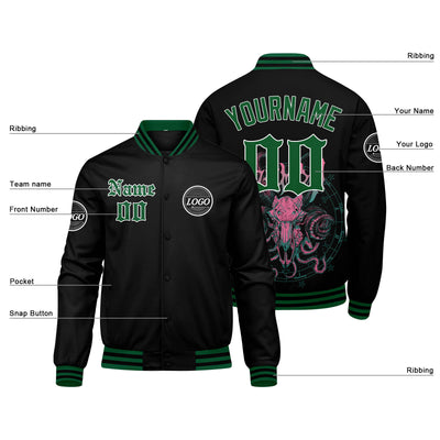 Custom Varsity Jacket Letterman Jacket For Men, Women And Youth Green