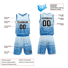 Custom Blue Basketball Jersey for man women uniform Suit Kids Adults Personalized Jersey