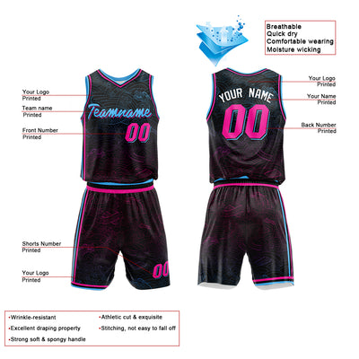 Custom Black Basketball Jersey for man women uniform Suit Kids Adults Personalized Jersey