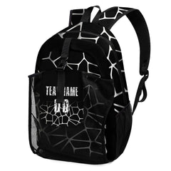 Customize Red White Backpacks Featuring Personalized Names, Numbers and Logos