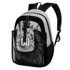 Customize Gray White Sports Backpacks Featuring Personalized Names, Numbers and Logos