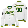 Custom Varsity Jacket Letterman Jacket For Men, Women And Youth Green Yellow White