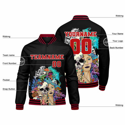 Custom Varsity Jacket Letterman Jacket For Men, Women And Youth Red
